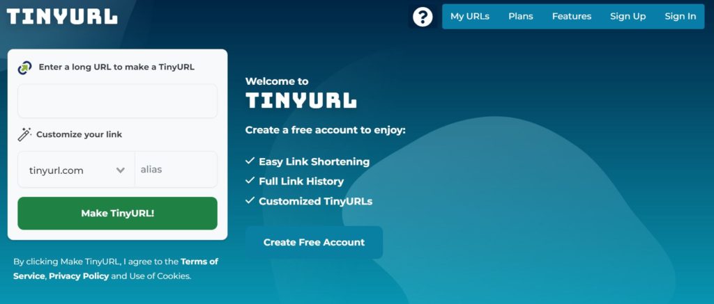 קיצור קישורים tinyurl
